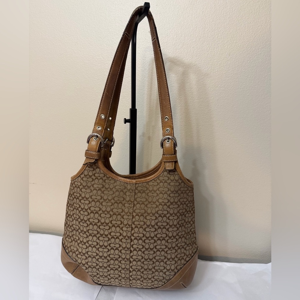 Coach Y2K Soho Mini-Signature Slim Hobo khaki doe brown #7025